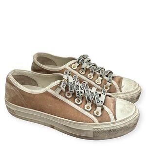 Christian Dior velvet sneakers